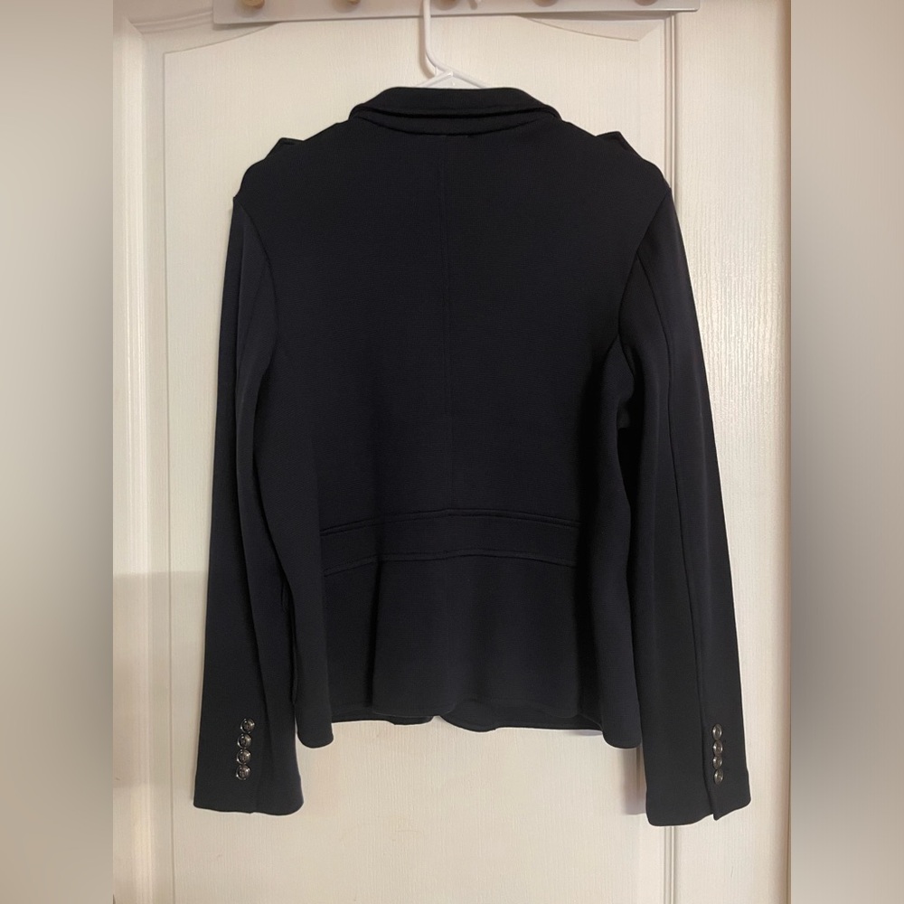 Talbots Black Button-Up Blazer Medium - image 3